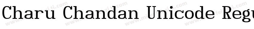 Charu Chandan Unicode Regular字体转换
